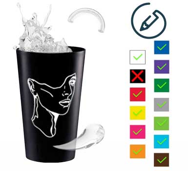sérigraphie sur gobelet Ecocup noir