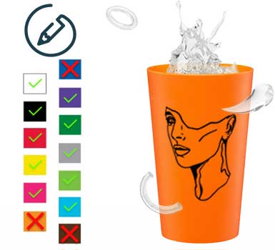 sérigraphie sur gobelet Ecocup orange