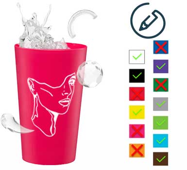 sérigraphie sur gobelet Ecocup rose