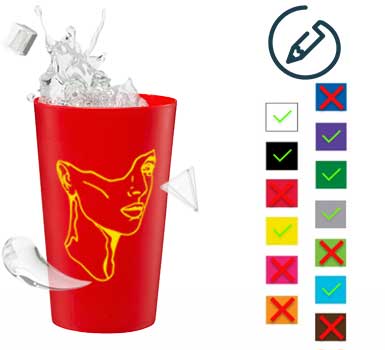 sérigraphie sur gobelet Ecocup rouge