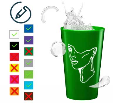 sérigraphie sur gobelet Ecocup vert