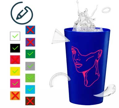 sérigraphie sur gobelet Ecocup violet